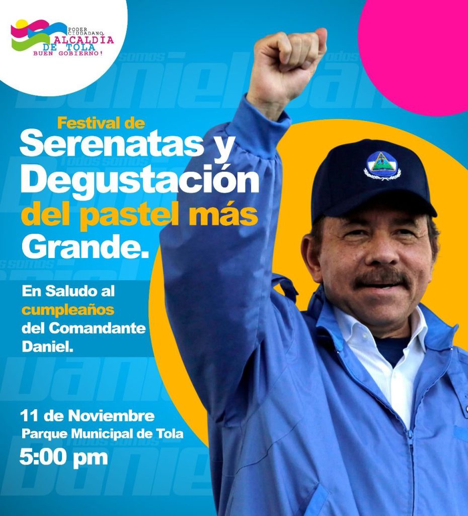 Saludo al 80 cumpleaños de nuestro Comandante Daniel Ortega Saavedra